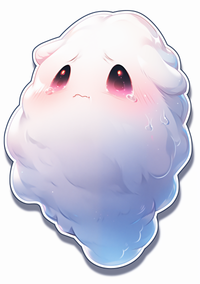 Sad Fog Head Sticker