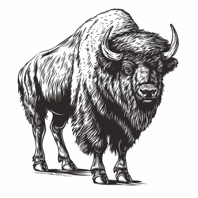 Bison Anatomy Illustration