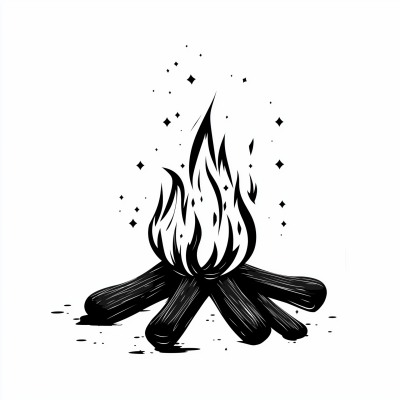 Campfire Illustration