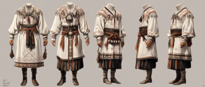 Slavic Peasant Outfit Concept Art