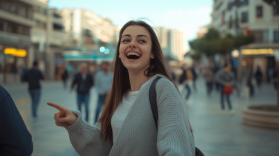 Joyful Street Encounter