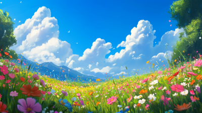 Colorful Garden Landscape