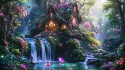 Magical Forest Scene