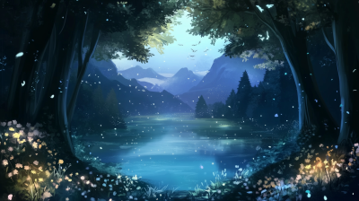 Elven Forest Fantasy Background