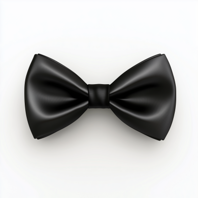 Realistic Bow Tie on White Background