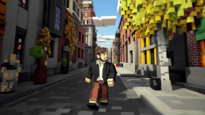 Minecraft Character in American Latin Village