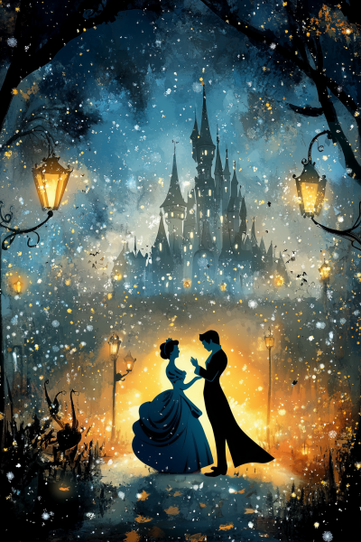 Cinderella and Prince Silhouette