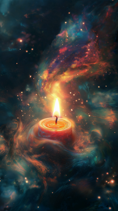 The Universe from the Flame of a Candle