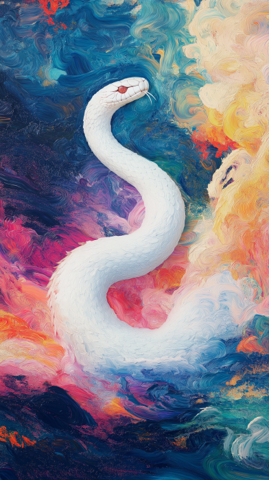 Abstract White Snake