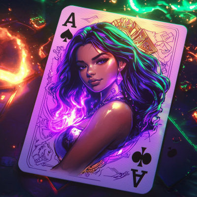 Neon Princess Card