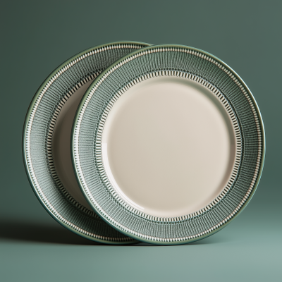 Knitted Design Dinner Plates