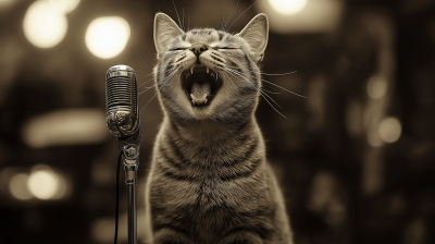Antique Cat Singer