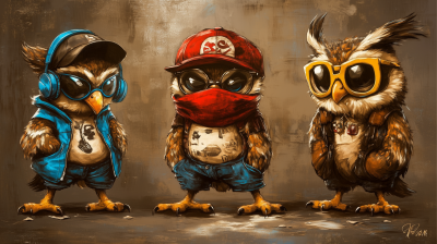 Cartoon Owls Characters