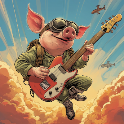Flying Pig Rock Star