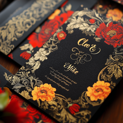 Gothic Mexican Wedding Invitation