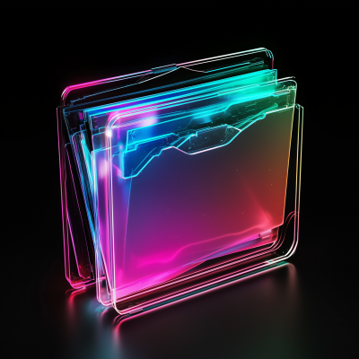 Neon Glowing Documents