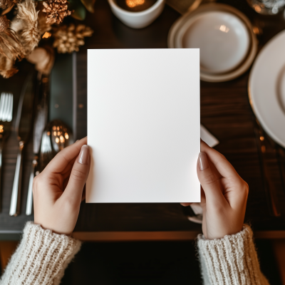Mockup of a Restaurant Menu
