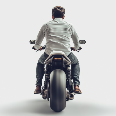 Modern Man on Motorbike