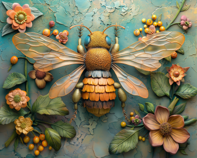 Whimsical Bee Illustration