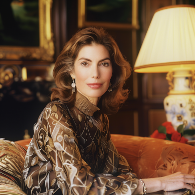 Classy Woman in Elegant Home