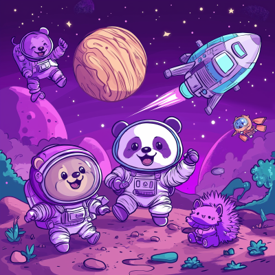 Colorful Space Adventure