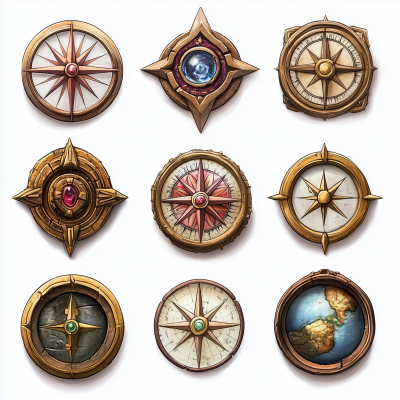 Fantasy Compass Symbols