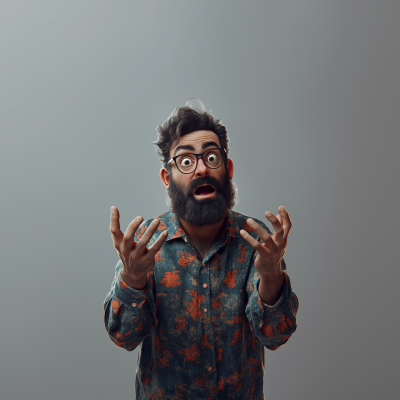Man with Distinctive Beard and Glasses
