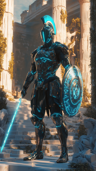 Futuristic Spartan Warrior