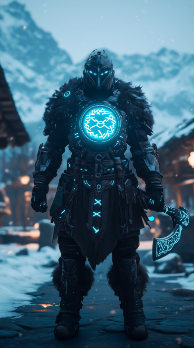 Futuristic Viking Warrior