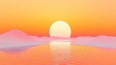 Abstract 80’s Digital Dreamscape