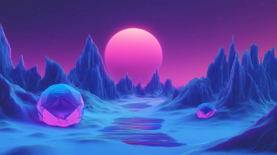 80s Inspired Abstract Dreamscape
