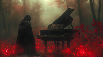 Mysterious Figure at the Piano