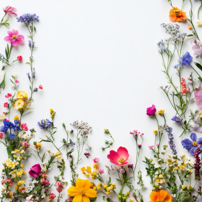 Colorful Floral Border
