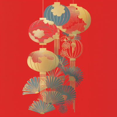 Minimalist Chinese New Year Art