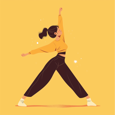 Dancing Man in Yoga Outfit