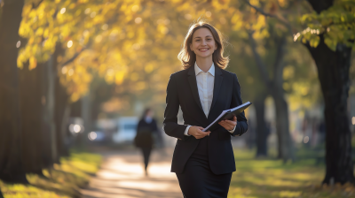 Businesswoman Strolling