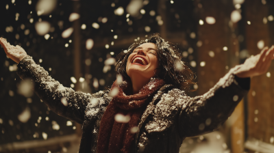 Joyful Winter Moment