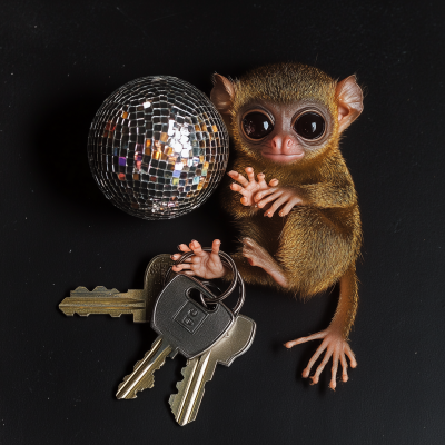 Tarsier Disco Keychain