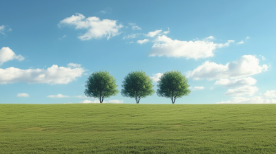 Three Trees in a Line