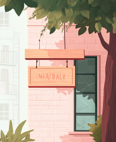 Wooden Sign Illustration