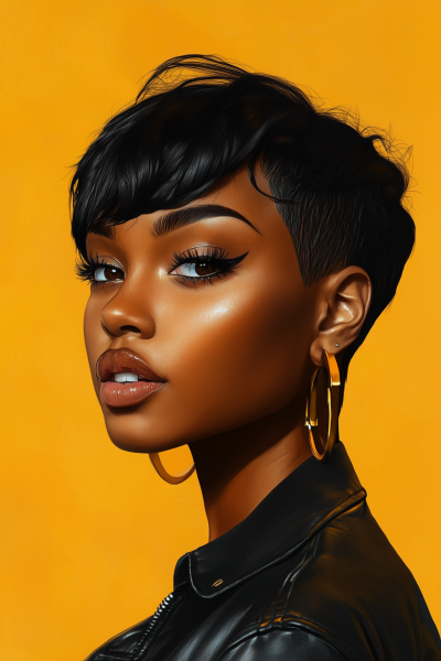 Airbrushed Portrait of a Beautiful Woman