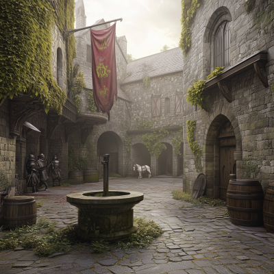 Medieval Castle Courtyard