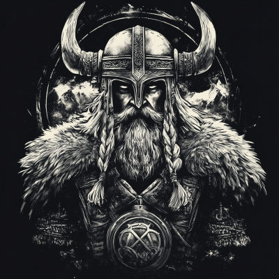 Viking Themed T-Shirt Graphic