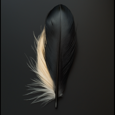 Black Feather with Blonde Hair Extensions