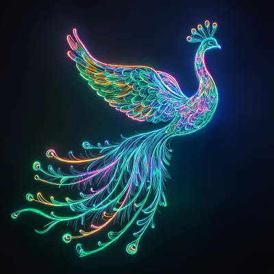 Neon Peacock