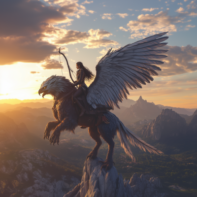 Majestic Griffin at Sunset