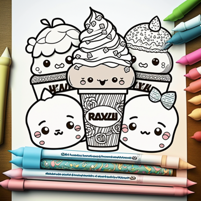 Kawaii Coloring Page