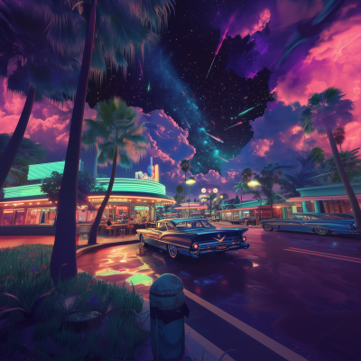 Futuristic 1950’s Greaser Neighborhood