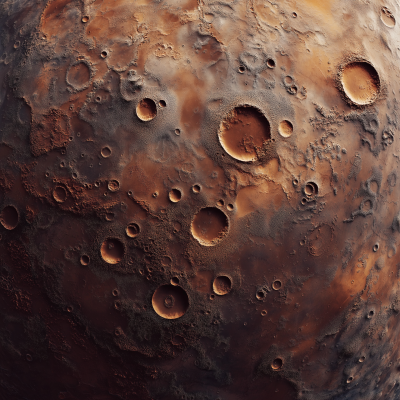 Craters on Unknown Planet