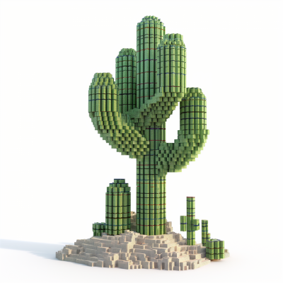 Pixelated Cactus